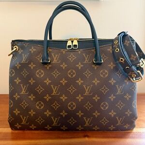 LOUIS VUITTON PALLAS MM FULL BLACK (LIMITED EDITION) MONOGRAM CANVAS SATCHEL